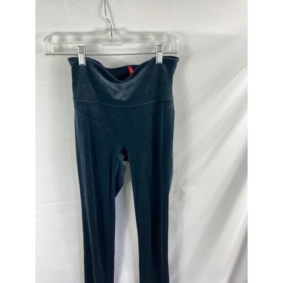 Spanx Dark Navy Blue Velvet Leggings Size Medium - Picture 3 of 6